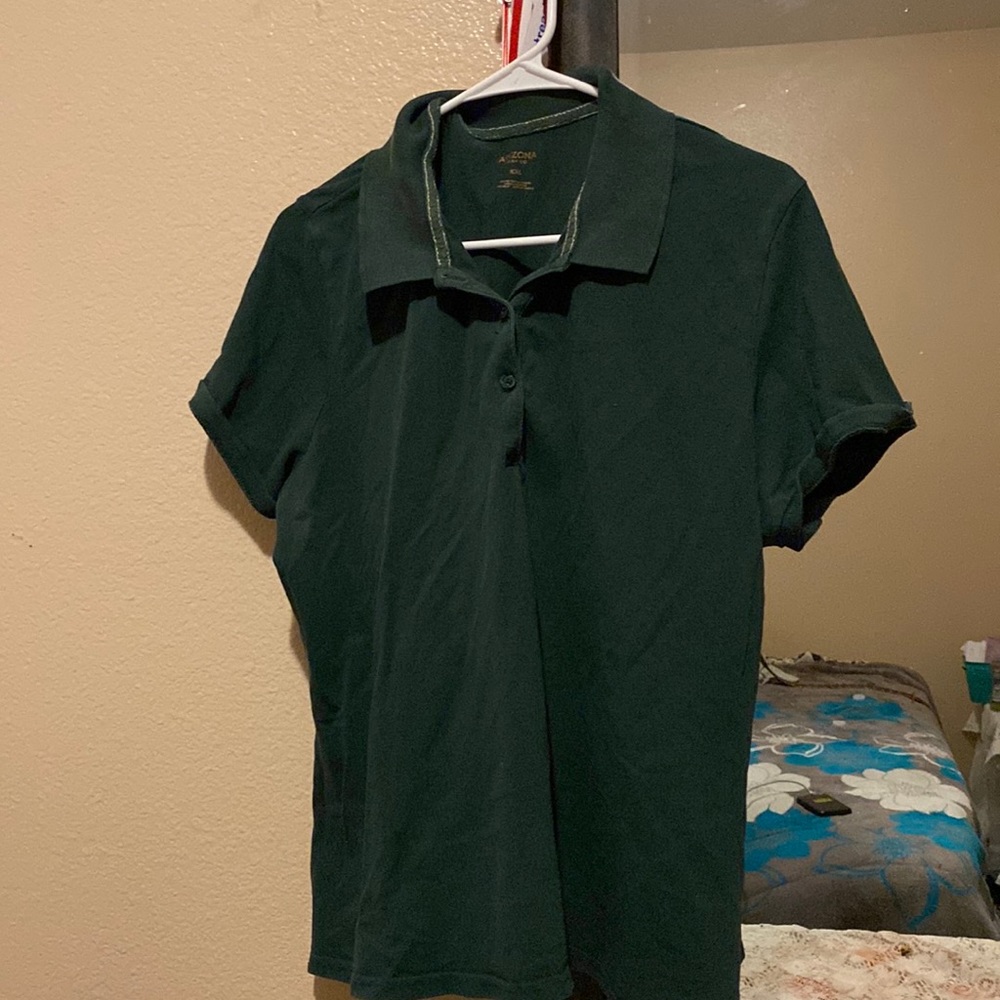 Juniors Arizona dark green polo